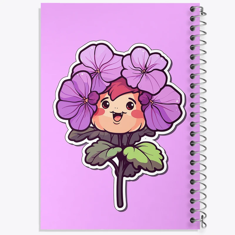 دفتر شطرنجی 50 برگ خندالو مدل گل و گیاه کد 36642