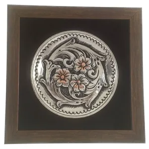 تابلو قلم زنی طرح گل های نیلوفری کد 15