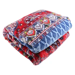 پتو دو نفره کاراجا هوم طرح Sahra Bordo سایز 240×200 سانتی متر 