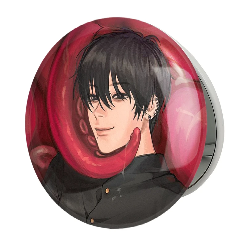 آینه جیبی خندالو طرح هایاکاوا انیمه مرد اره ای Chainsaw Man مدل تاشو کد 17848 