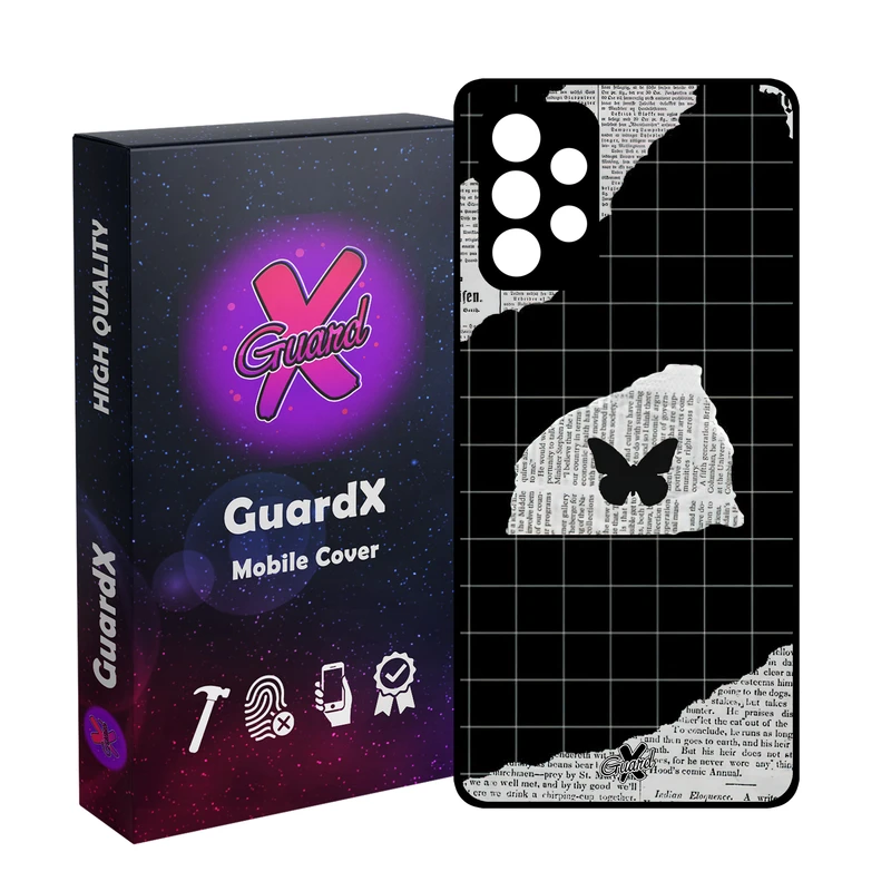 کاور گارد ایکس طرح پروانه مدل Glass10533 مناسب برای گوشی موبایل سامسونگ Galaxy  A32 4G