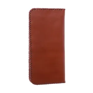 کیف پول چرم طبیعی بز دست دوز  کد 1207