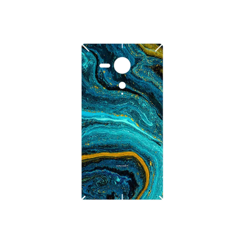 برچسب پوششی ماهوت مدل Turquoise marblewith golden streaks مناسب برای گوشی موبایل سونی Xperia SP