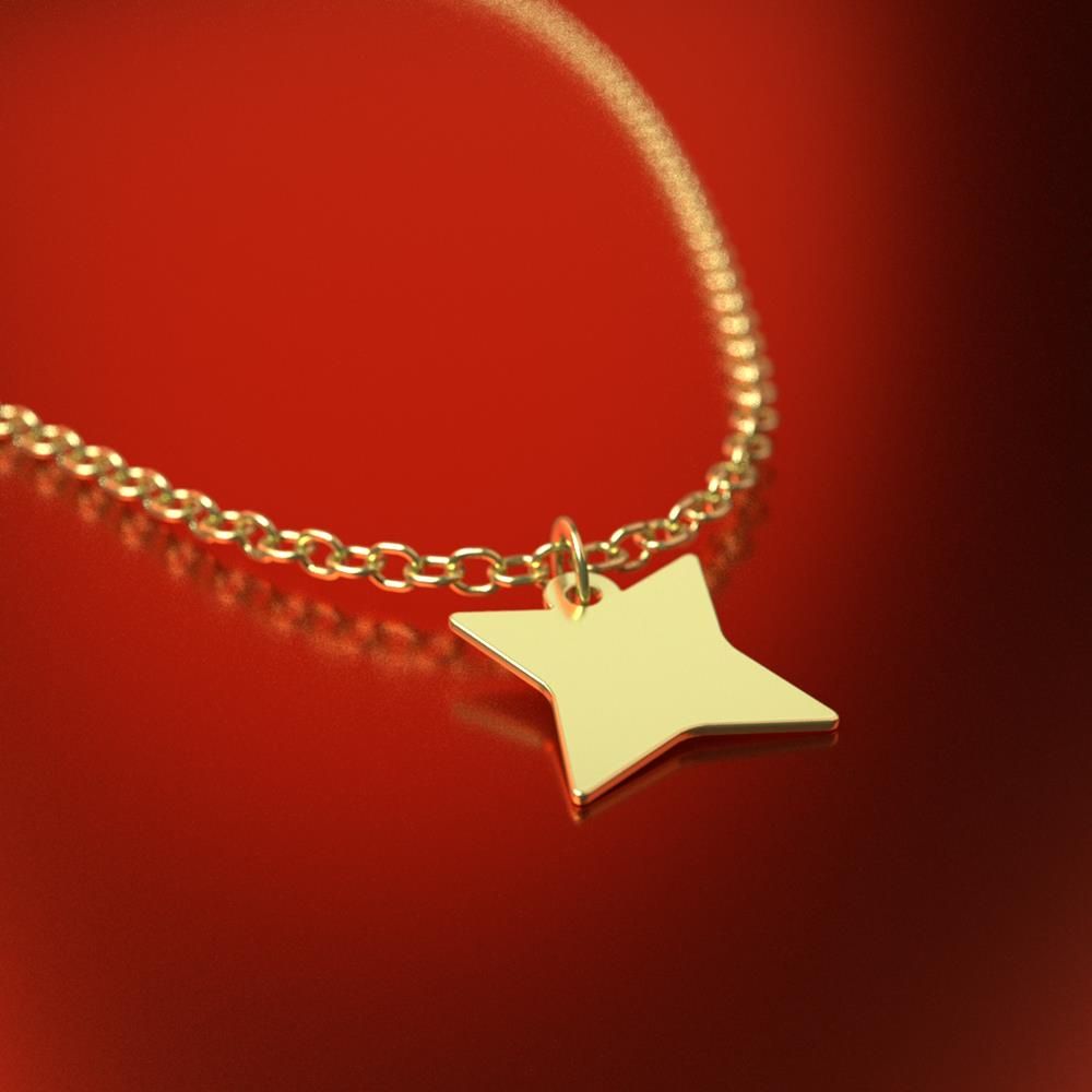 گردنبند طلا 18 عیار زنانه مدوپد مدل ستاره کد RNA15390 -  - 5