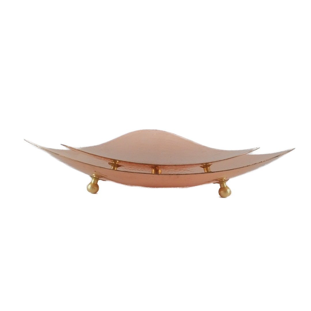 شیرینی خوری مسی طرح مثلث کد 2064 مجموعه 2 عددی
