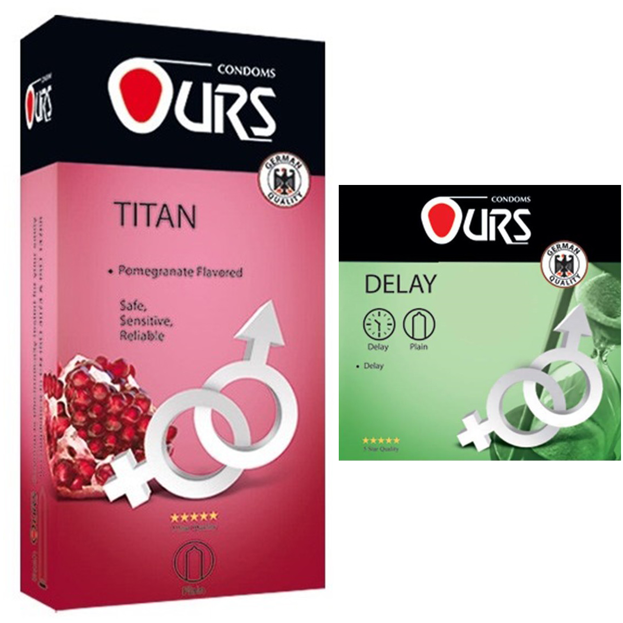کاندوم اورز مدل Titan بسته 12 عددی به همراه کاندوم اورز مدل Delay بسته 3 عددی