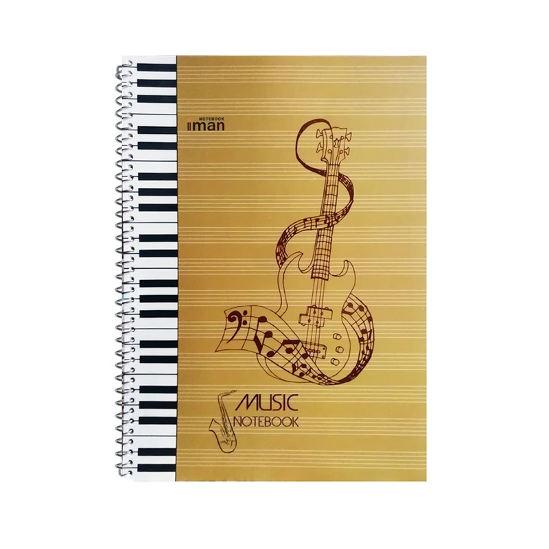 دفتر نت موسیقی 40 برگ ایمان طرح پیانو و گیتار کد 108