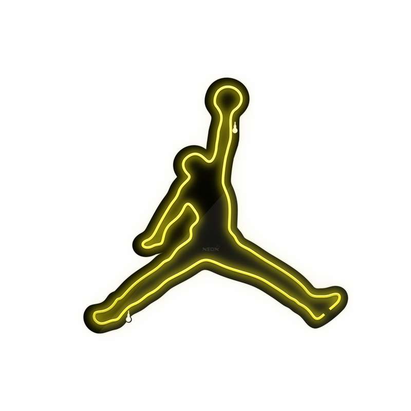 چراغ دیواری نئون دیزاین طرح Jordan-BL_YL