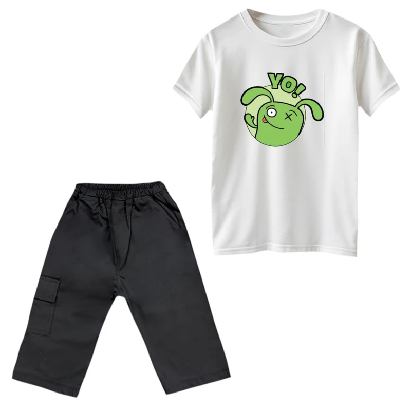 ست تی‌شرت و شلوارک دخترانه مدل میکروب