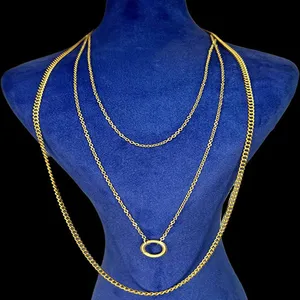 گردنبند زنانه مدل سه لاین