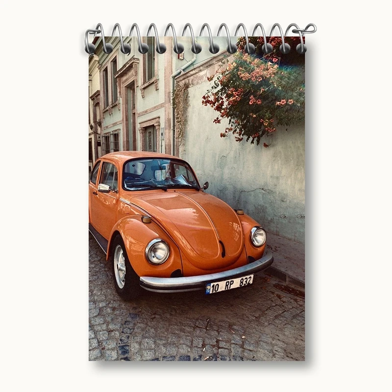 دفتر یادداشت 50 برگ خندالو مدل ماشین کلاسیک کد F1258