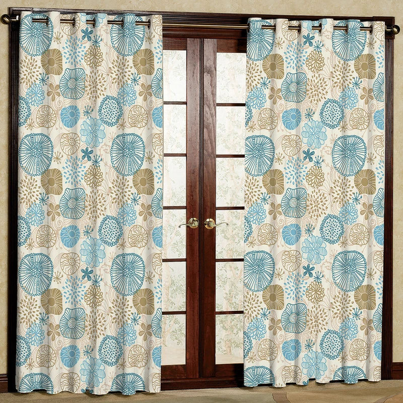 پرده مدل گل دار مخمل پانچی کد 403 سایز 140x280 سانتی متر