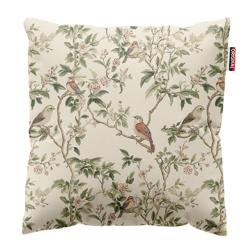 کوسن پاد آفرین مدل مینیمال طرح گل و برگ کد PK302954 سایز 30*30 سانتی متر