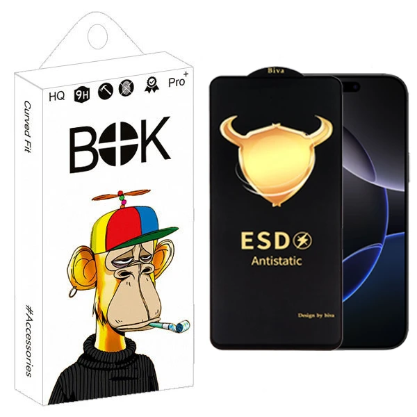 محافظ صفحه نمایش بوک مدل Biva Antistatic Glavers مناسب برای گوشی موبایل اپل Iphone 16 Pro Max