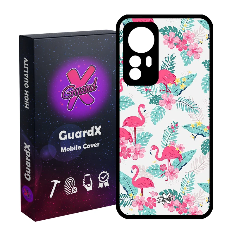 کاور گارد ایکس طرح فلامینگو مدل Glass10274 مناسب برای گوشی موبایل شیائومی Redmi Note 12S