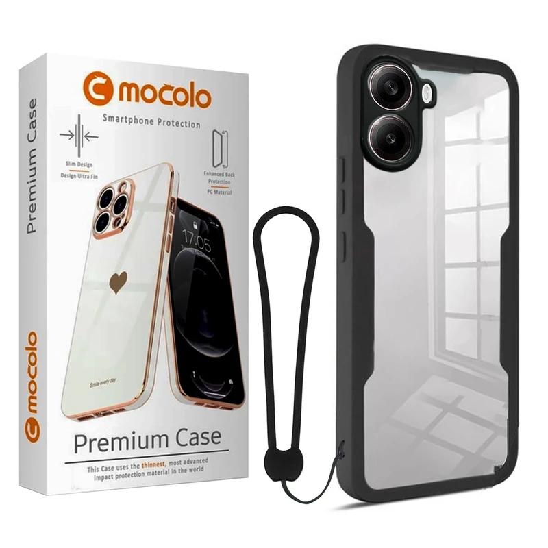کاور موکولو مدل Antishock Apple Strap مناسب برای گوشی موبایل شیائومی Poco X7 Pro 5G به همراه بند آویز