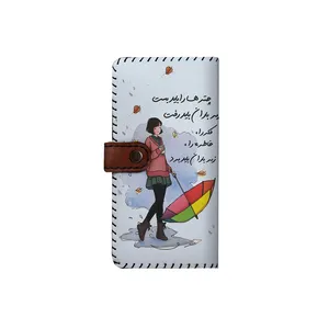 کیف پول چرمی ترمه طراحان ایده مدل بنددار کد shj051