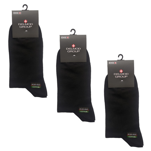 جوراب ساق بلند مردانه دل مد گروپ مدل کلاسیک بسته 3 عددی