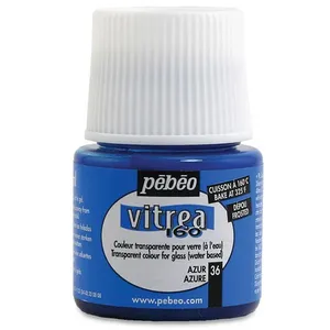 رنگ شیشه قابل پخت پ ب او مدل Vitrea 160 Azure 36 حجم 45 میلی لیتر