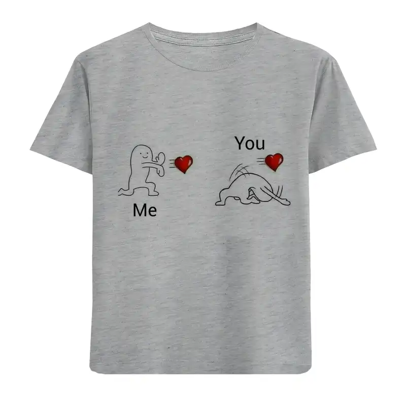 تی شرت آستین کوتاه بچگانه مدل Me and You F195