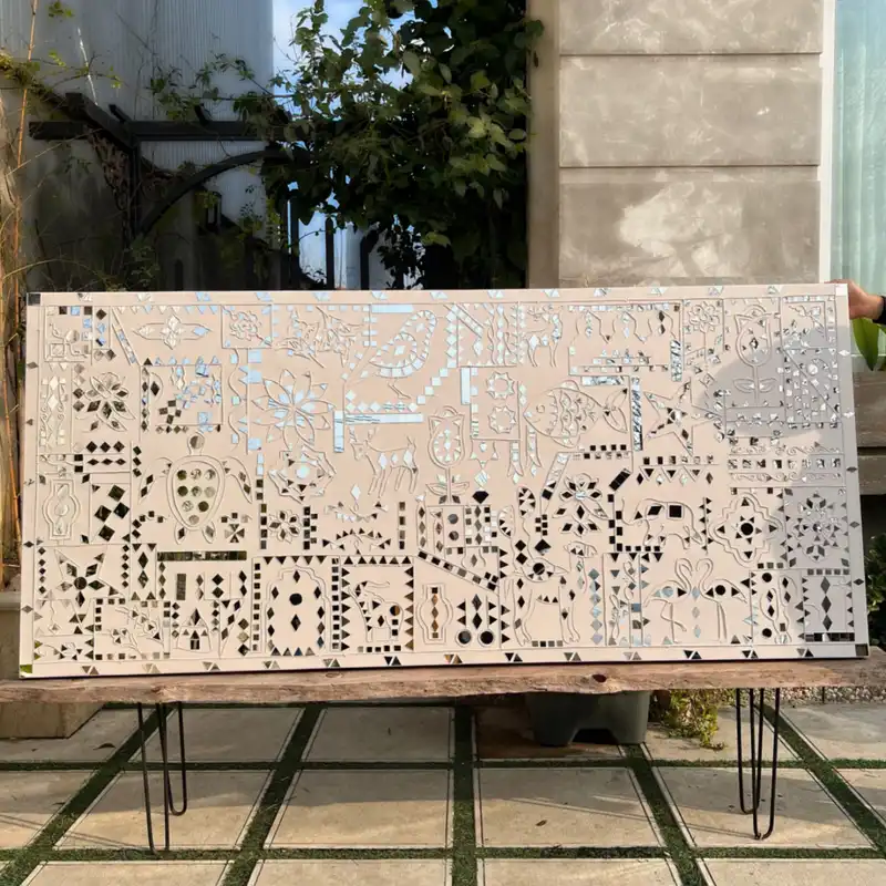 تابلو برجسته آیینه کاری مدل لیپان کد 6100