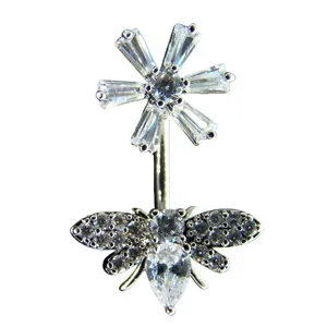 پیرسینگ ناف زنانه مدل NORA-PG45-413