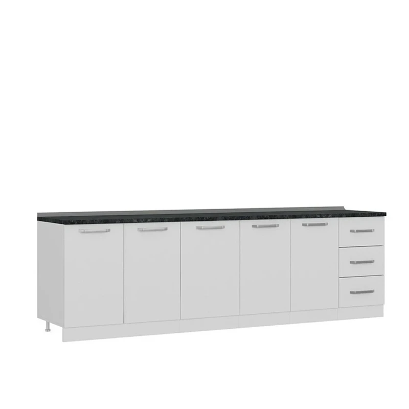 کابینت زمینی فلفور کابینت مدل 270 cm مجموعه چهار عددی