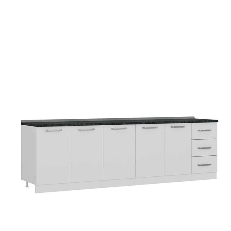 کابینت زمینی فلفور کابینت مدل 270 cm مجموعه چهار عددی