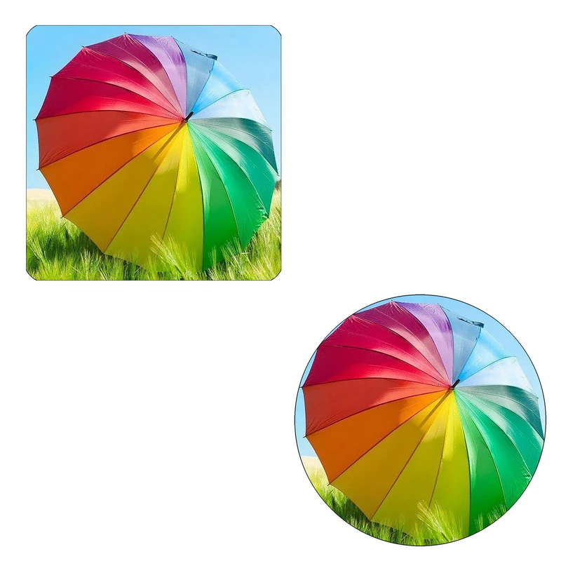 مگنت طرح چتر رنگین کمان کد M1 به همراه زیر لیوانی