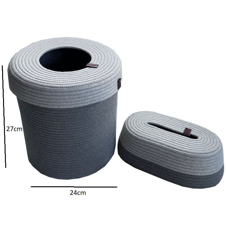 ست سطل و جای دستمال کاغذی مدل 01