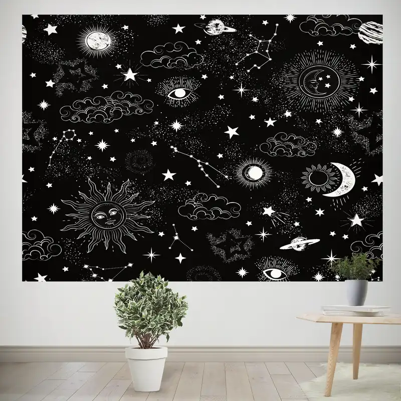 پوستر پارچه ای طرح تپستری کهکشانی کد 0043