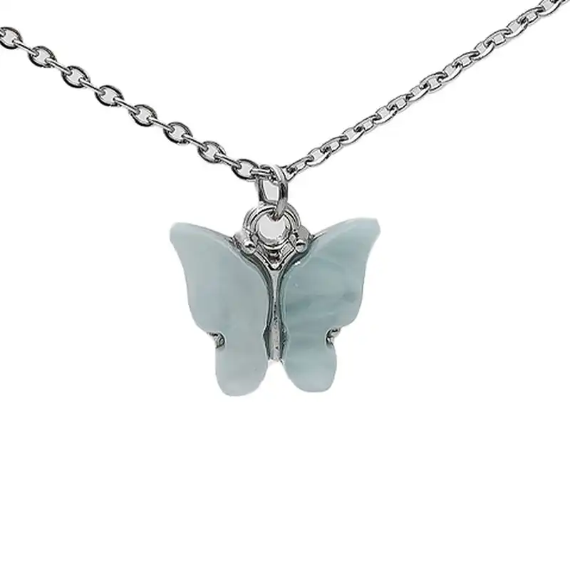 گردنبند زنانه مدل پروانه رنگی