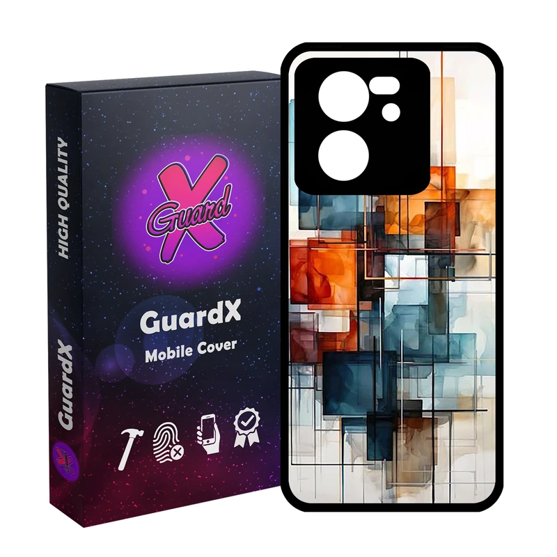 کاور گارد ایکس طرح آبرنگی مدل Glass10811 مناسب برای گوشی موبایل شیائومی 13T/13T Pro/Redmi K60 Ultra
