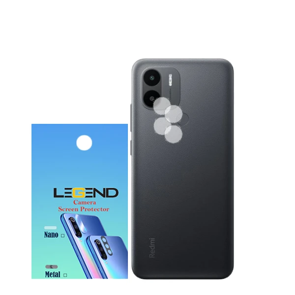 محافظ لنز دوربین لجند مدل نانوگلس مناسب برای گوشی موبایل شیائومی Redmi A1 Plus بسته 2 عددی