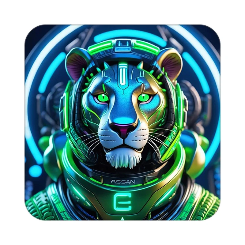 زیر لیوانی کاکتی طرح شیر مدل mp23852