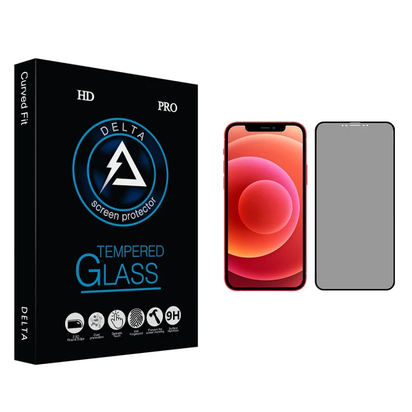 محافظ صفحه نمایش حریم شخصی دلتا مدل HD مناسب برای گوشی موبایل اپل iPhone 12 Pro Max