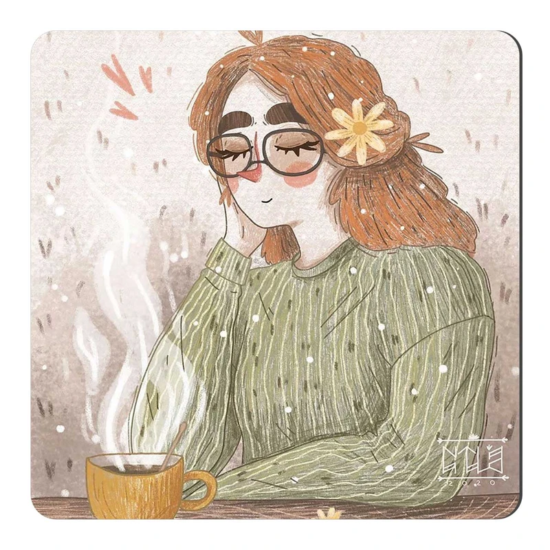  مگنت طرح دختر و فنجان چایی کد wmg1490