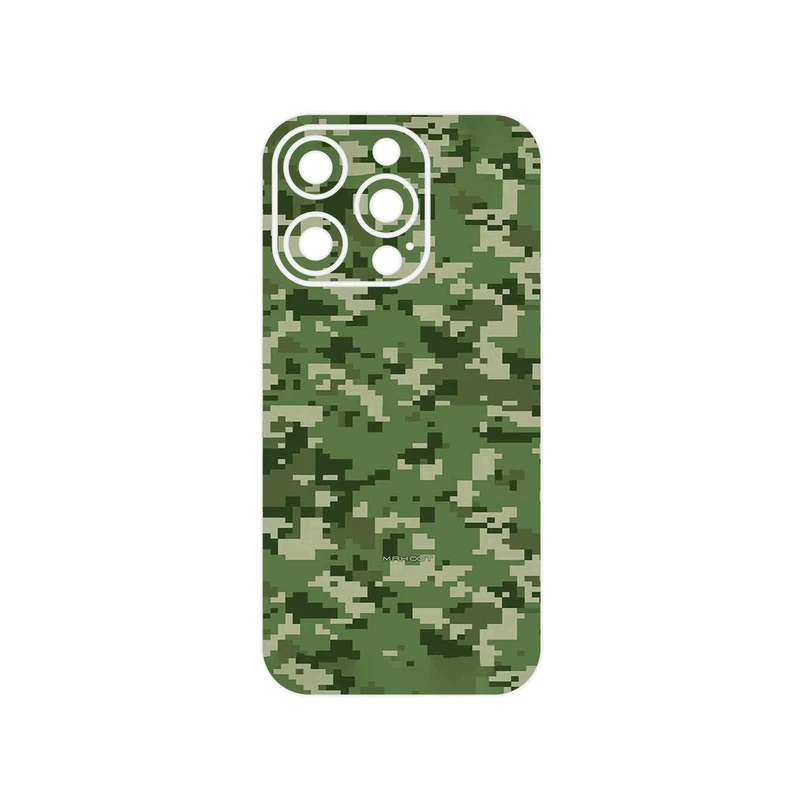 برچسب پوششی ماهوت مدل Army_Green_Pixel مناسب برای گوشی موبایل اپل iPhone 14 Pro