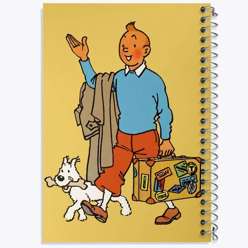 دفتر شطرنجی 50 برگ خندالو طرح ماجراهای تن تن کد 3346