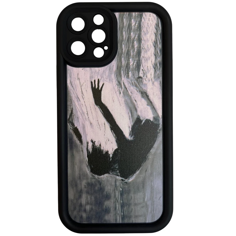 کاور مدل سولید طرح نقاشی رنگ روغن کد 499 مناسب برای گوشی موبایل اپل iPhone 12 Pro