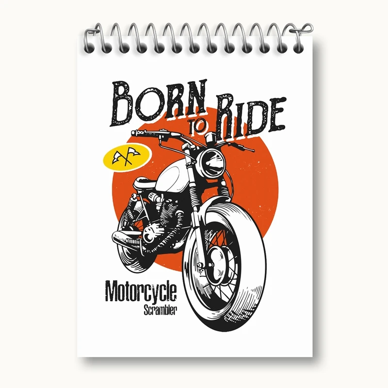 دفتر یادداشت 50 برگ خندالو مدل موتور سیکلت کد 10342