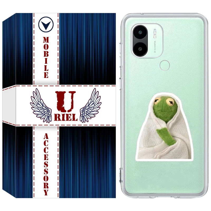 کاور یوریل مدل Clear کد 82 طرح قورباغه مناسب برای گوشی موبایل شیائومی Redmi A1 Plus / A2 Plus