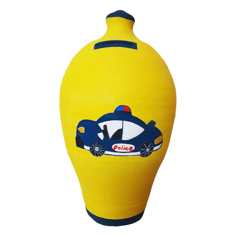 قلک سفالی مدل ماشین پلیس