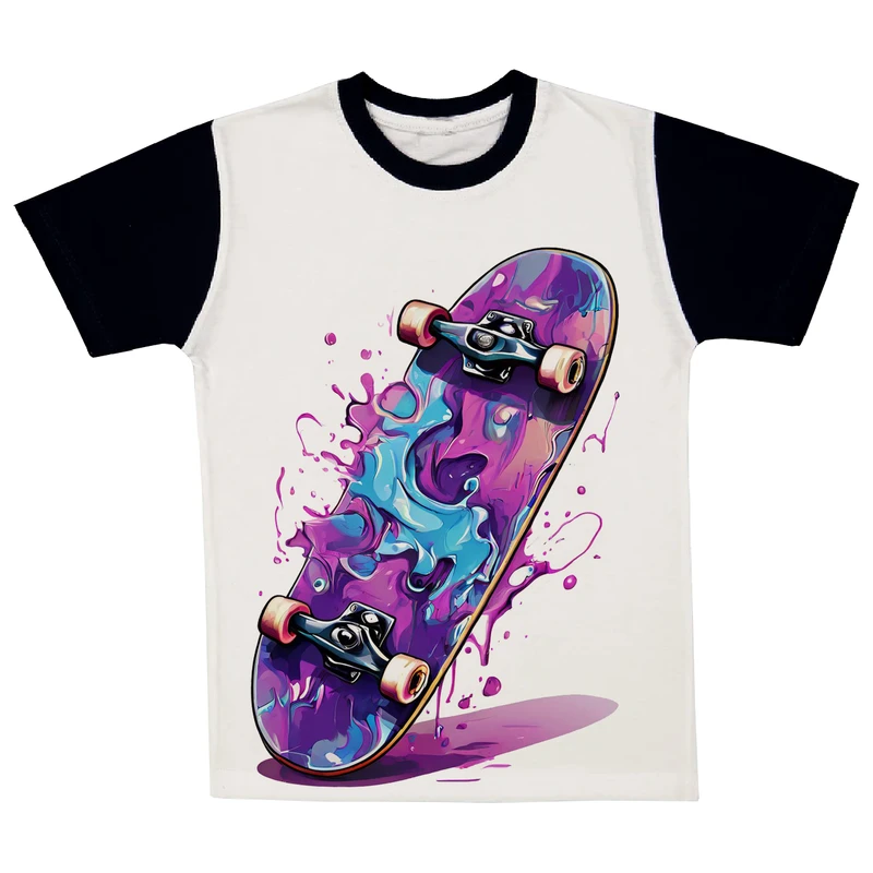 تی شرت آستین کوتاه پسرانه مدل اسکیت کد A238