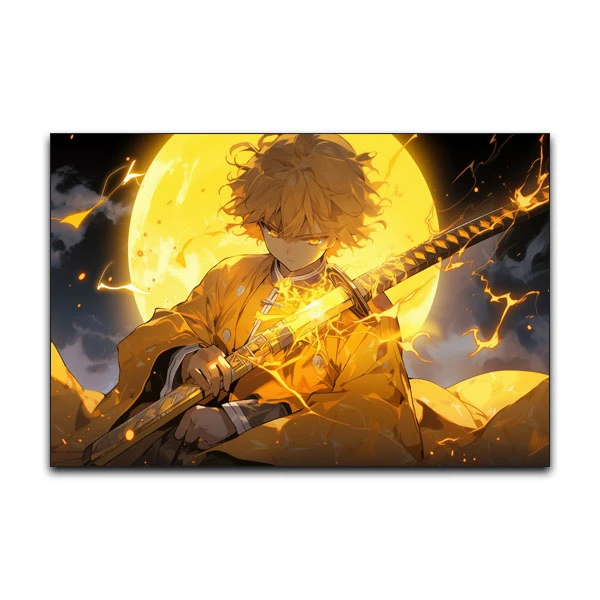 تابلو شاسی گوفی مدل زنیتسو دیمن اسلیر طرح انیمه شیطان کش Demon Slayer Anime کد MUN65