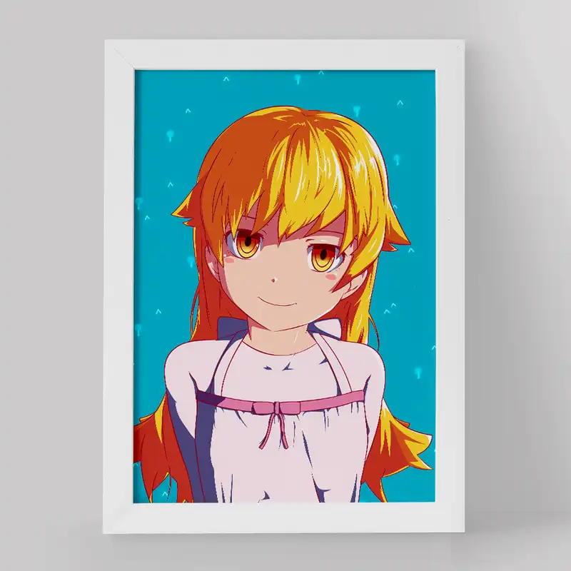 تابلو خندالو مدل شینوبو اوشینو انیمه مونوگاتاری کد 16224