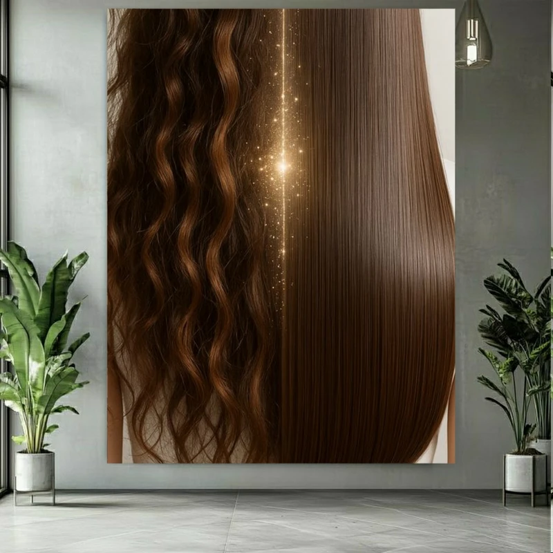 تابلو بوم طرح مخمل موی بلند مدل موج دار کد BK24660