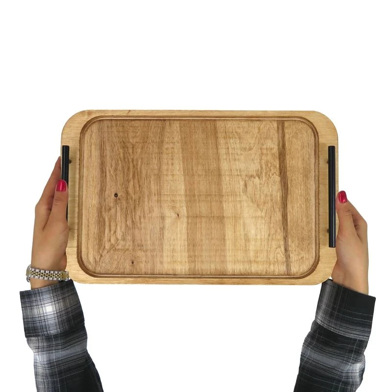 سینی گردو مدل چوبی دسته دار SN013