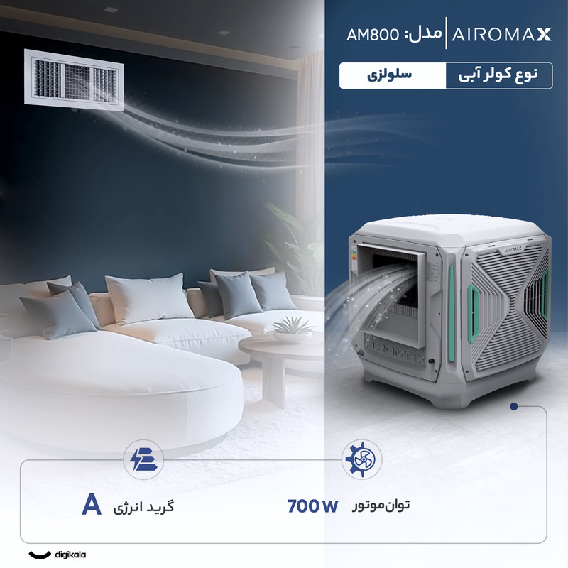 کولر آبی سلولزی 8000 ایرومکس مدل AM800