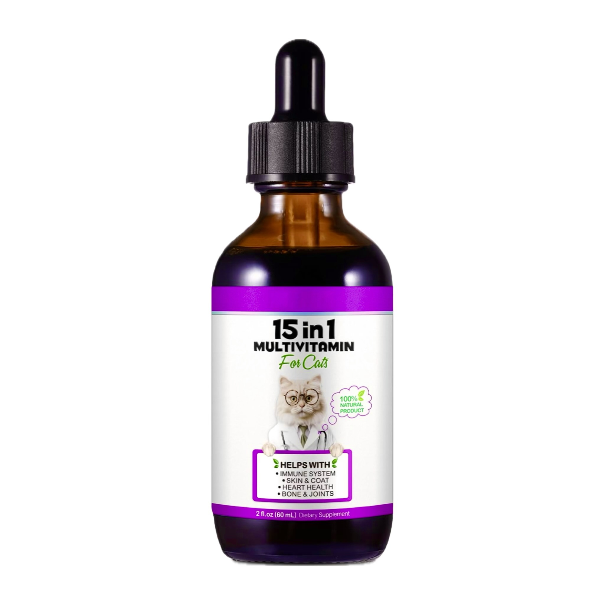 قطره مکمل گربه اویمال مدل مولتی ویتامین کد 003 حجم 60 میلی لیتر